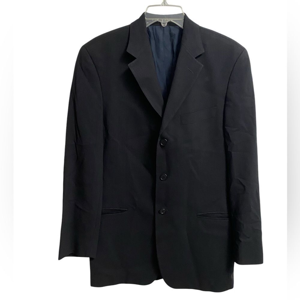 Vintage Hugo Boss Black Label Einstein/Sigma SB Suit Jacket Sport Coat 36S Navy